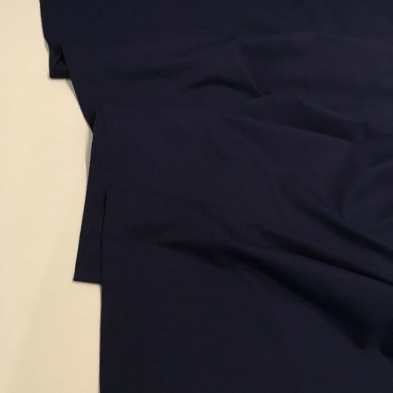Cotton Spandex Jersey Fabric – plain navy blue – Gather N Sew