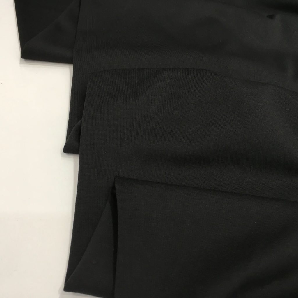 Ponteroma jersey fabric – Lizzy – plain black – Gather N Sew