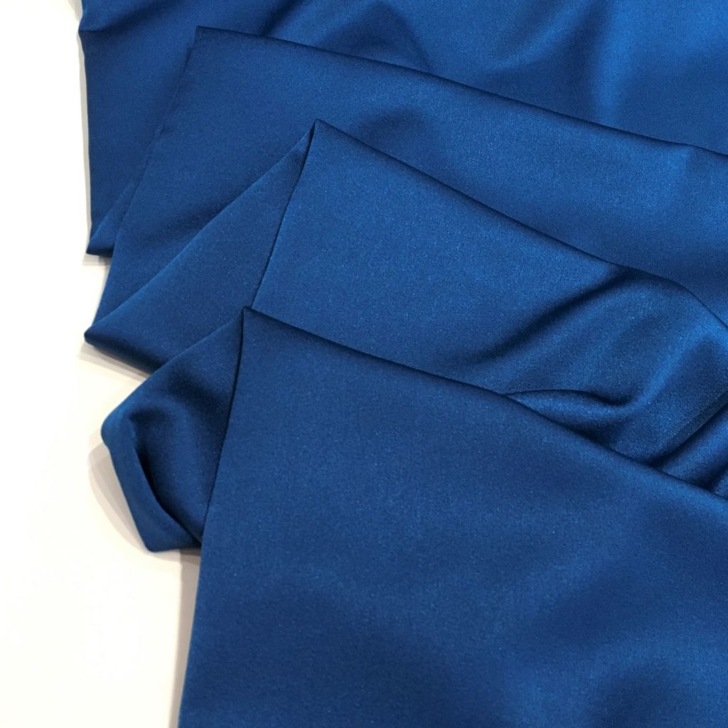 Satin Backed Crepe - plain teal - Gather N Sew