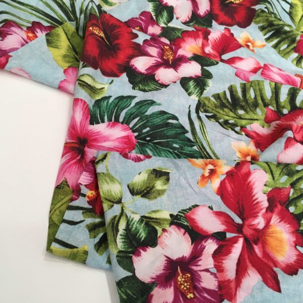 Cotton lawn fabric – Lady McElroy – Tropical Paradise – Gather N Sew