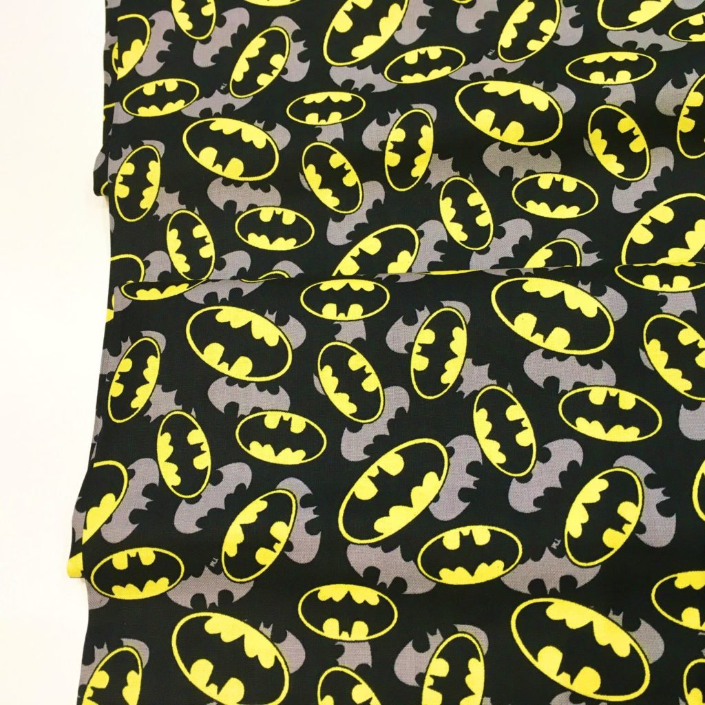 Cotton fabric – Captain Marvel – 23200322 – Batman logo overlay – Gather N  Sew