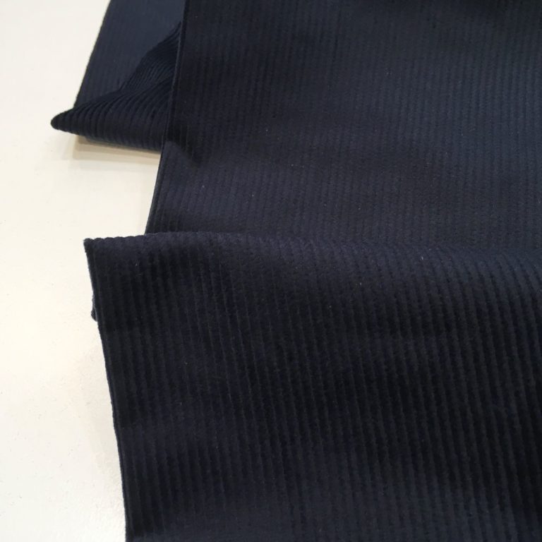 Cotton needlecord fabric – 8 wale – Rosie – plain navy – Gather N Sew