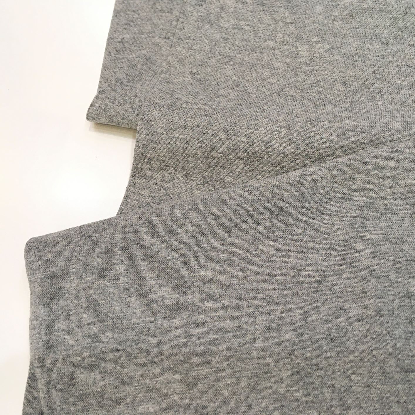 Tubular Ribbing Jersey Fabric – Kerry – light marl grey – Gather N Sew
