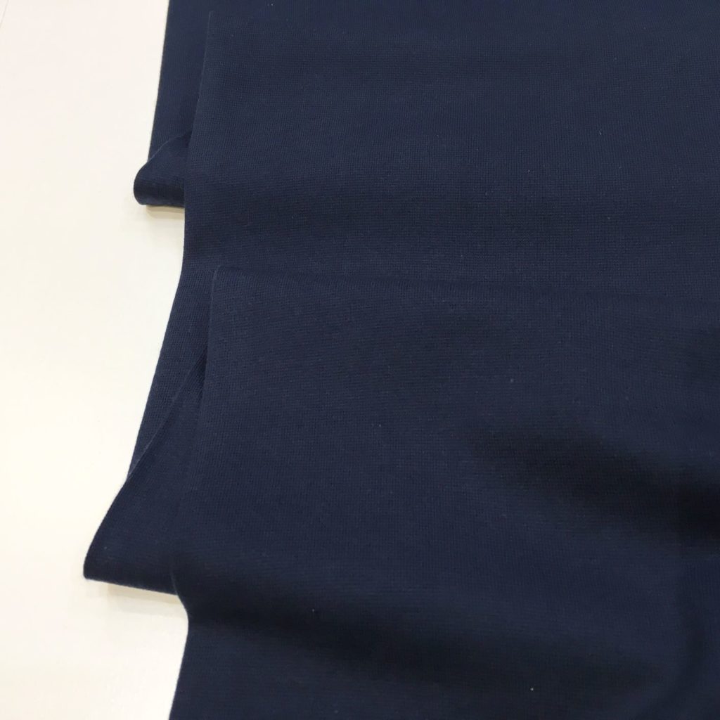 Tubular Ribbing Jersey Fabric – Kerry – plain navy – Gather N Sew