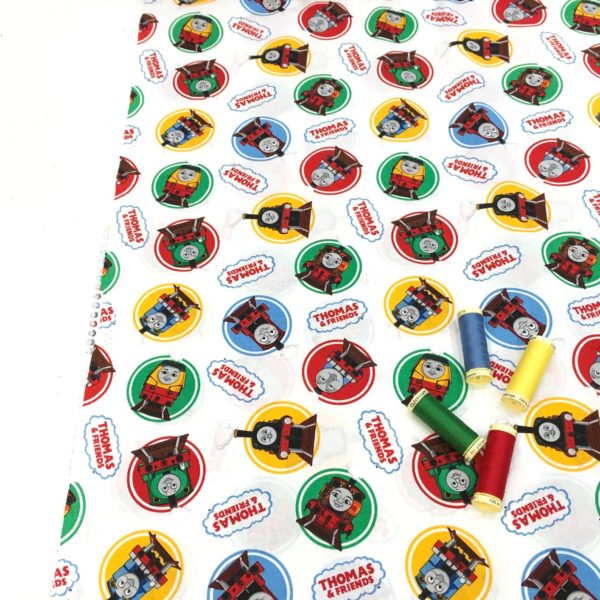 Thomas and Friends cotton fabric - 2714-12 classic with threads