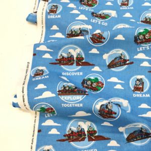 Thomas and Friends cotton fabric 2714-02 explore together