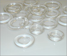Plastic rings for making roman blinds