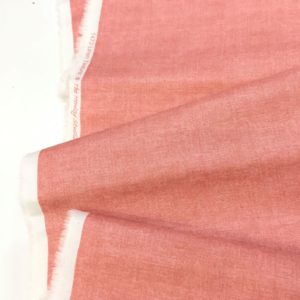 Blossom pink linen look cotton fabric for sewing patchwork and quilting