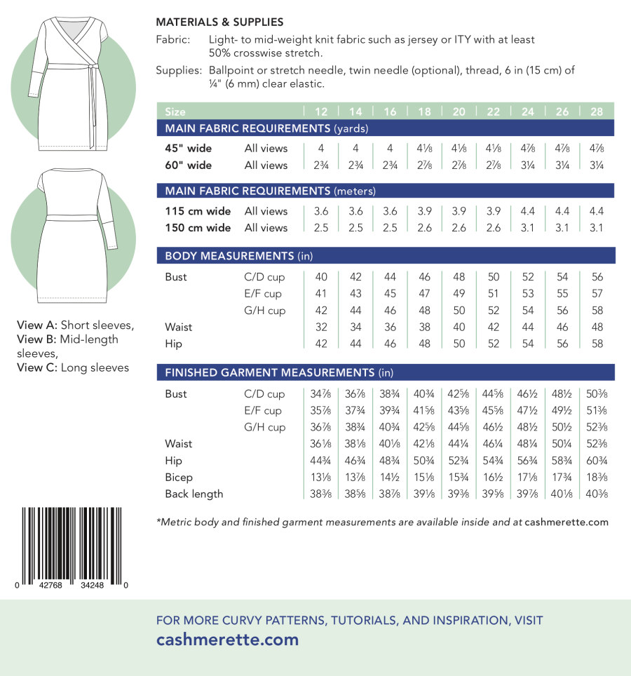 Cashmerette – Appleton dress sewing pattern – Gather N Sew