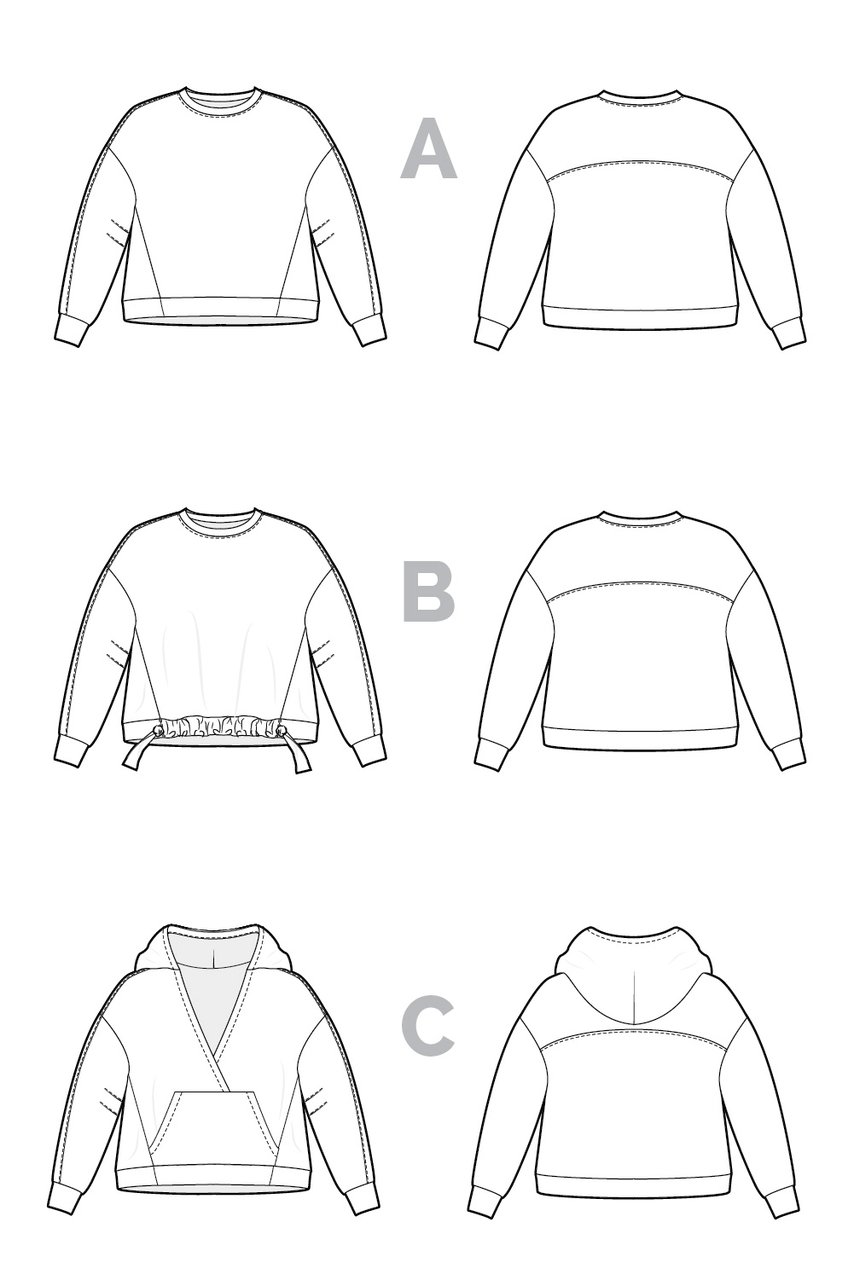 Closet Core – Mile End sweatshirt sewing pattern – Gather N Sew