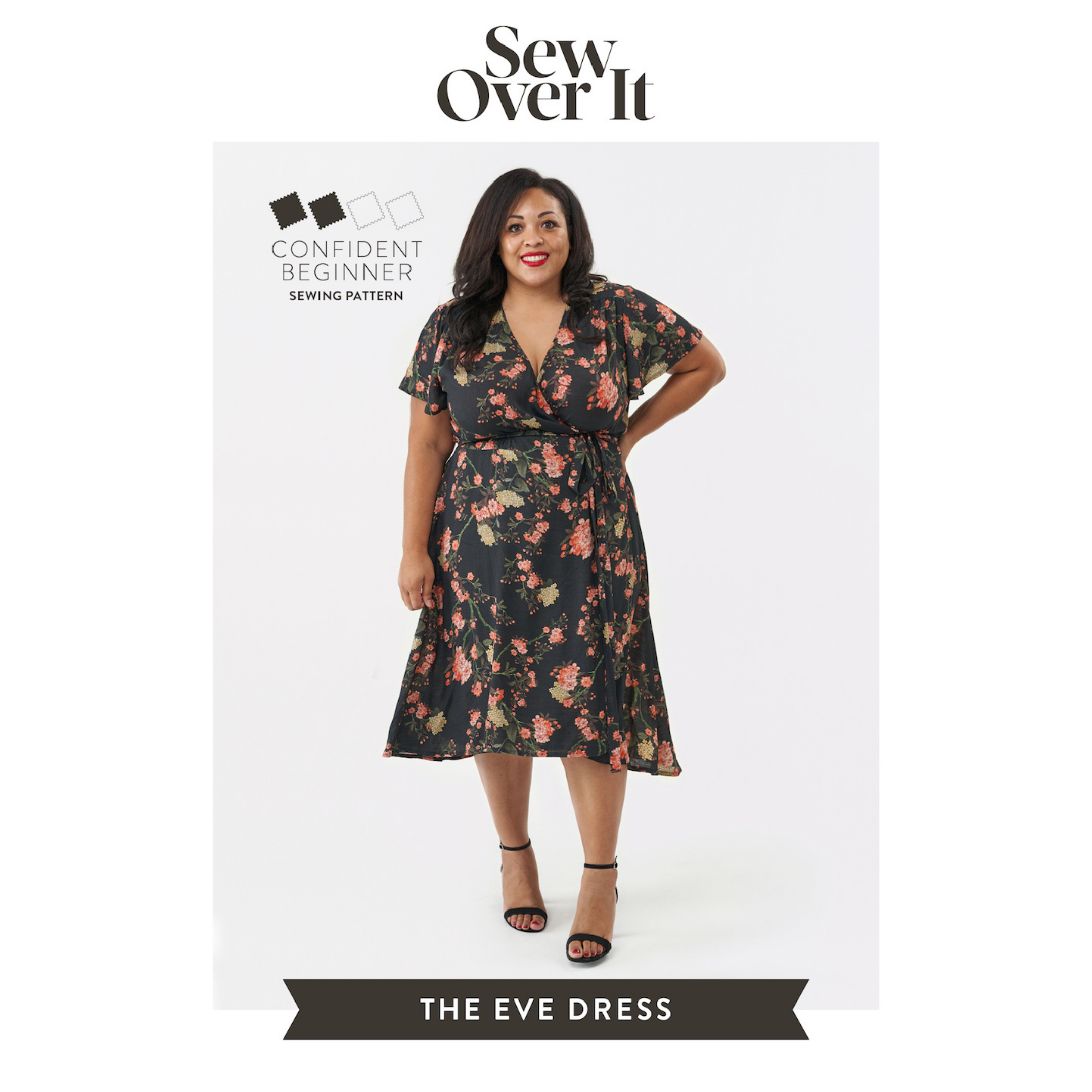 Eve Wrap Dress Sewing Pattern – sizes ...