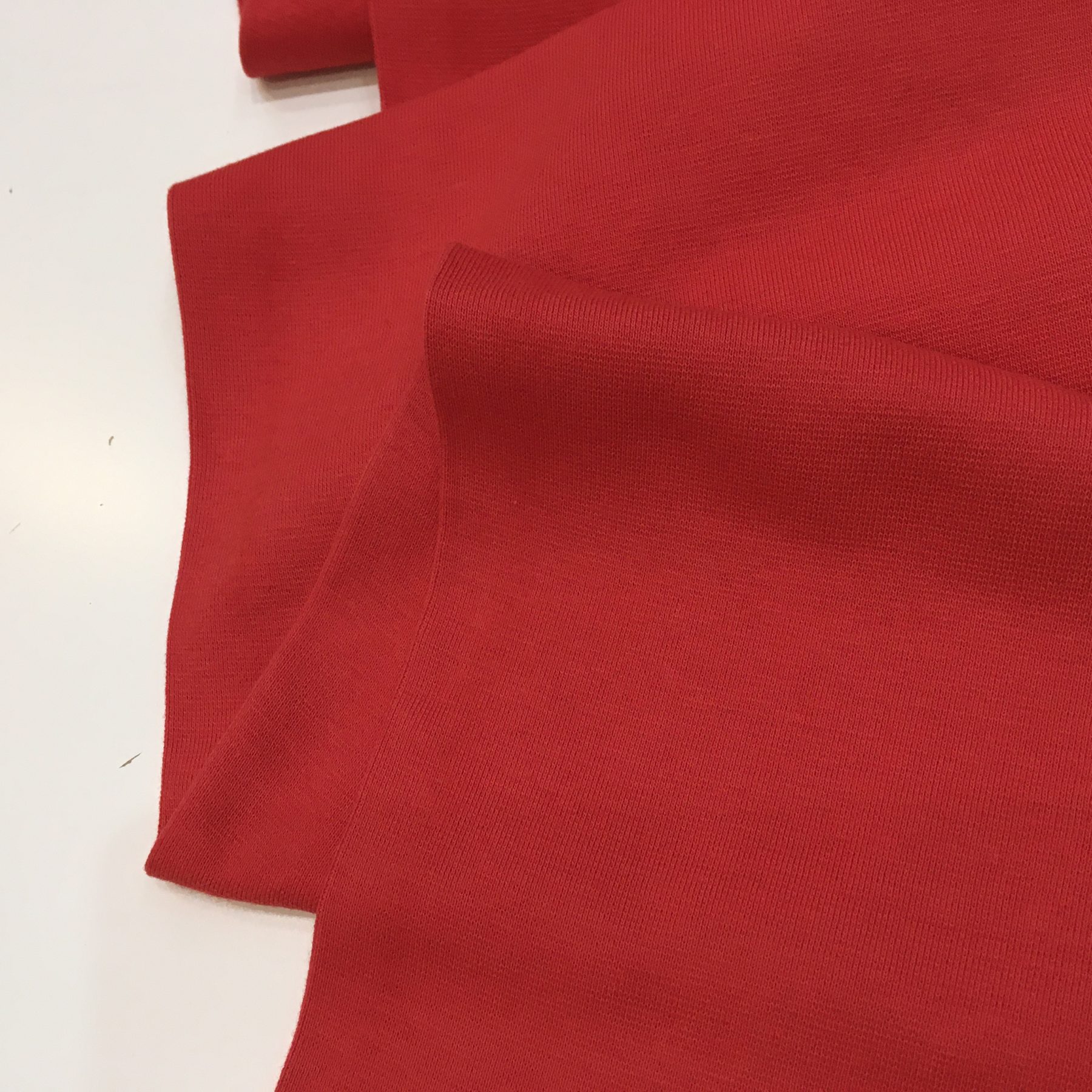 Tubular Ribbing Jersey Fabric – Kerry – plain red – Gather N Sew