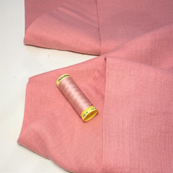 Double gauze fabric Serena plain pink Gather N Sew