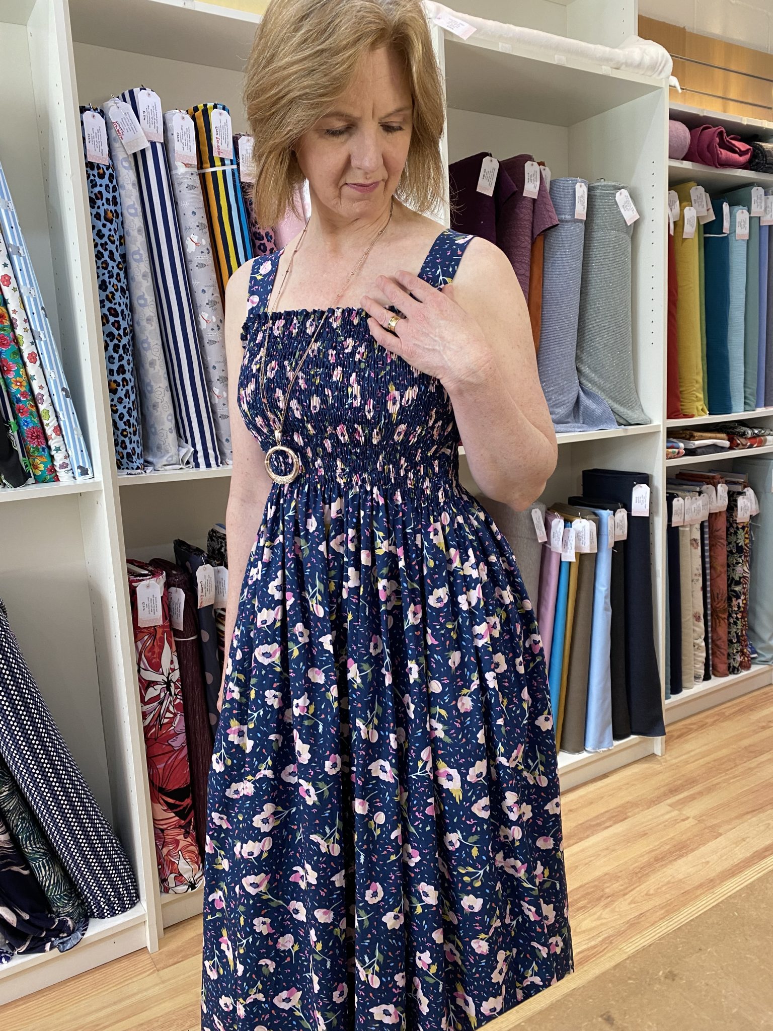 Simple Shirred Dress sewing pattern – Gather N Sew