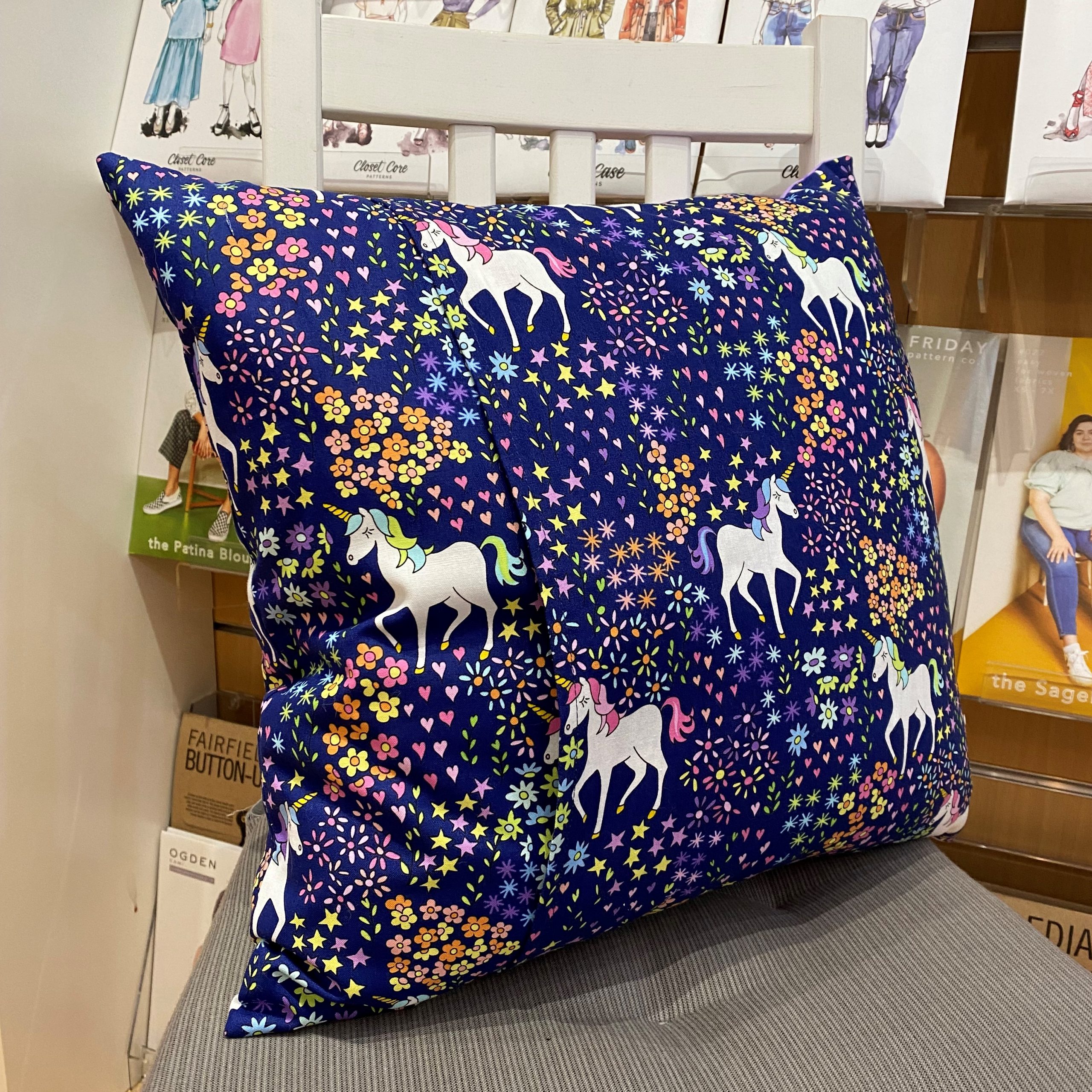 Simple two tone cushion sewing workshop (3) square