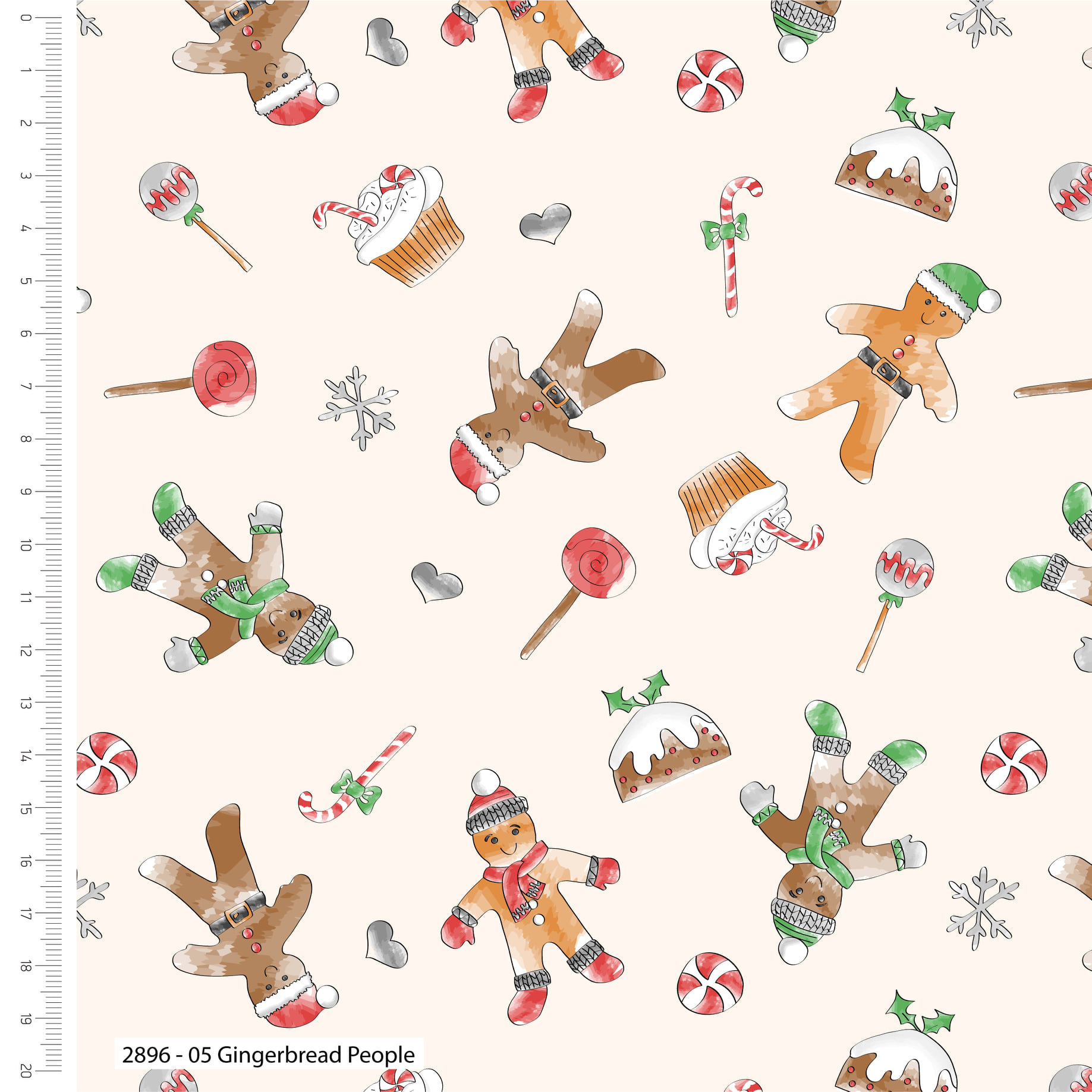 Cotton fabric – Debbie Shore Gingerbread Biscuits – 2896-05 ...