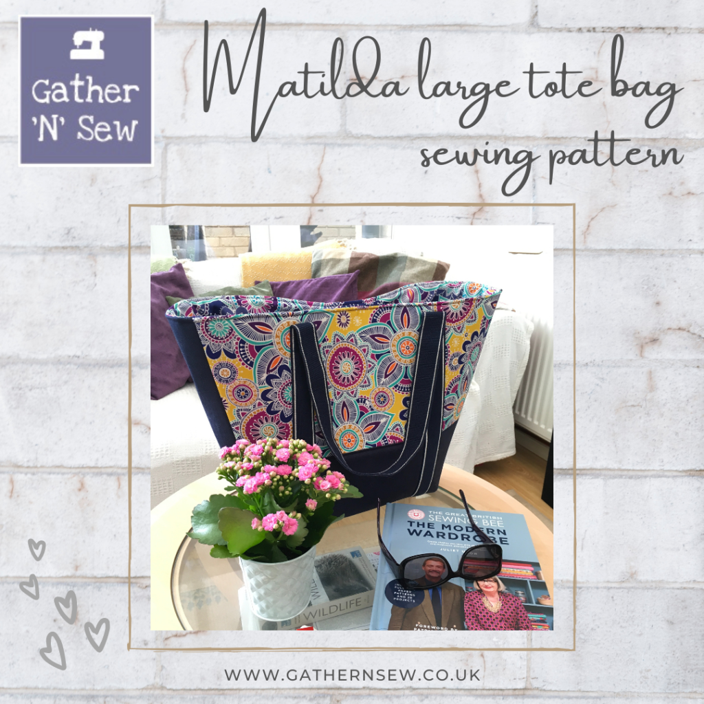 Matilda large tote bag sewing pattern – Gather N Sew