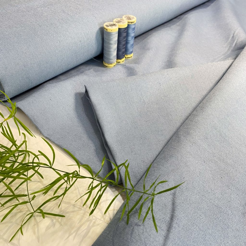 Lightweight stretch denim fabric Debra light blue Gather N Sew