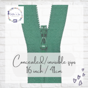 Concealed/Invisible Zips - 16"/41cm