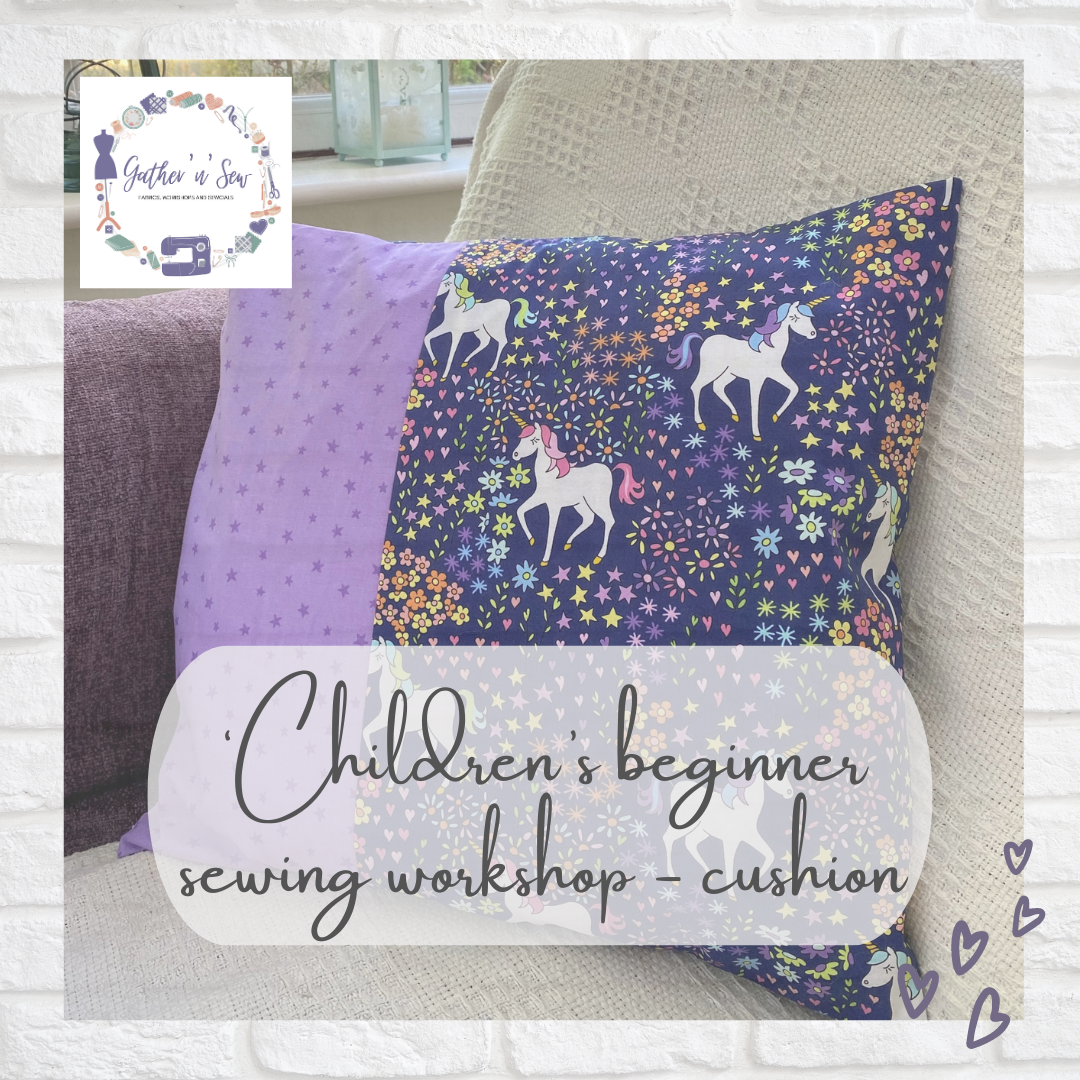 Childrens cushion sewing workshop